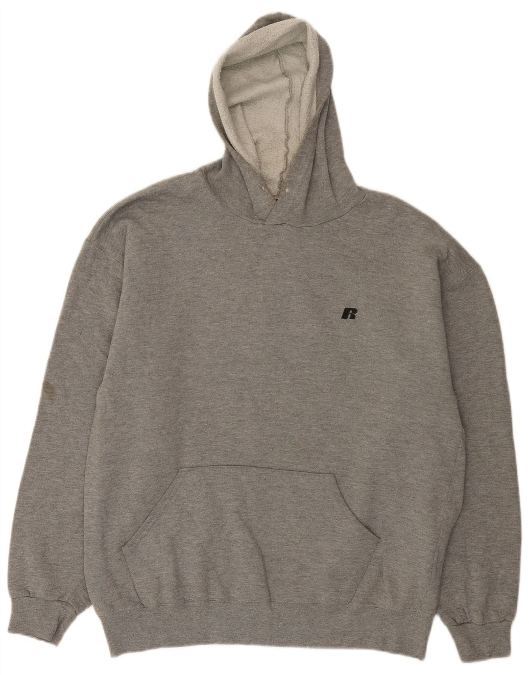 Russell Athletic Mens Hoodie Jumper Large Grey Cotton