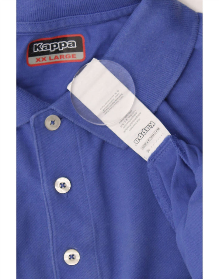 KAPPA Mens Polo Shirt 2XL Blue Cotton Vintage Kappa and Second-Hand Kappa from Messina Hembry 