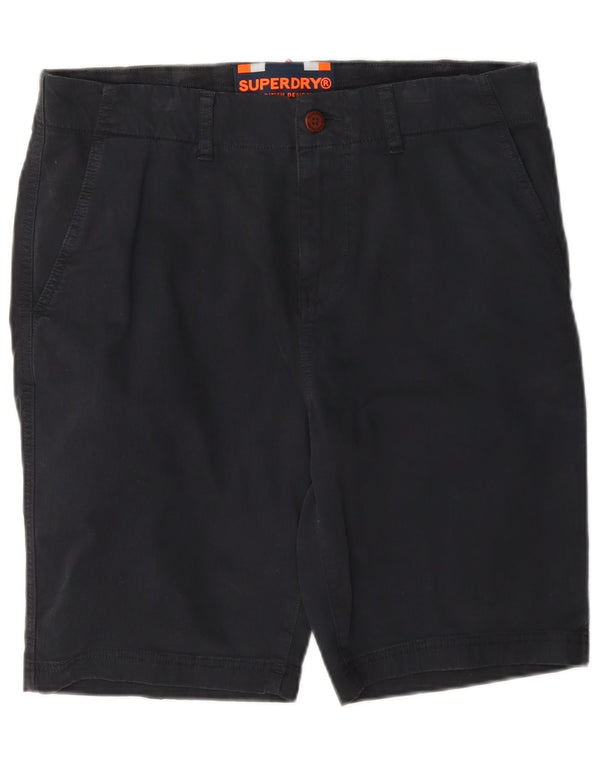 Superdry Mens Chino Shorts W32 Medium Navy Blue Cotton