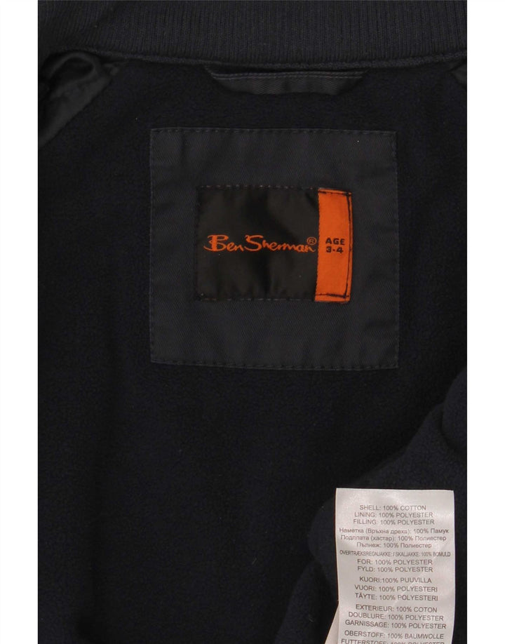 Ben Sherman Blouson Bomber Graphique Garçon 3-4 ans Bleu Marine Coton