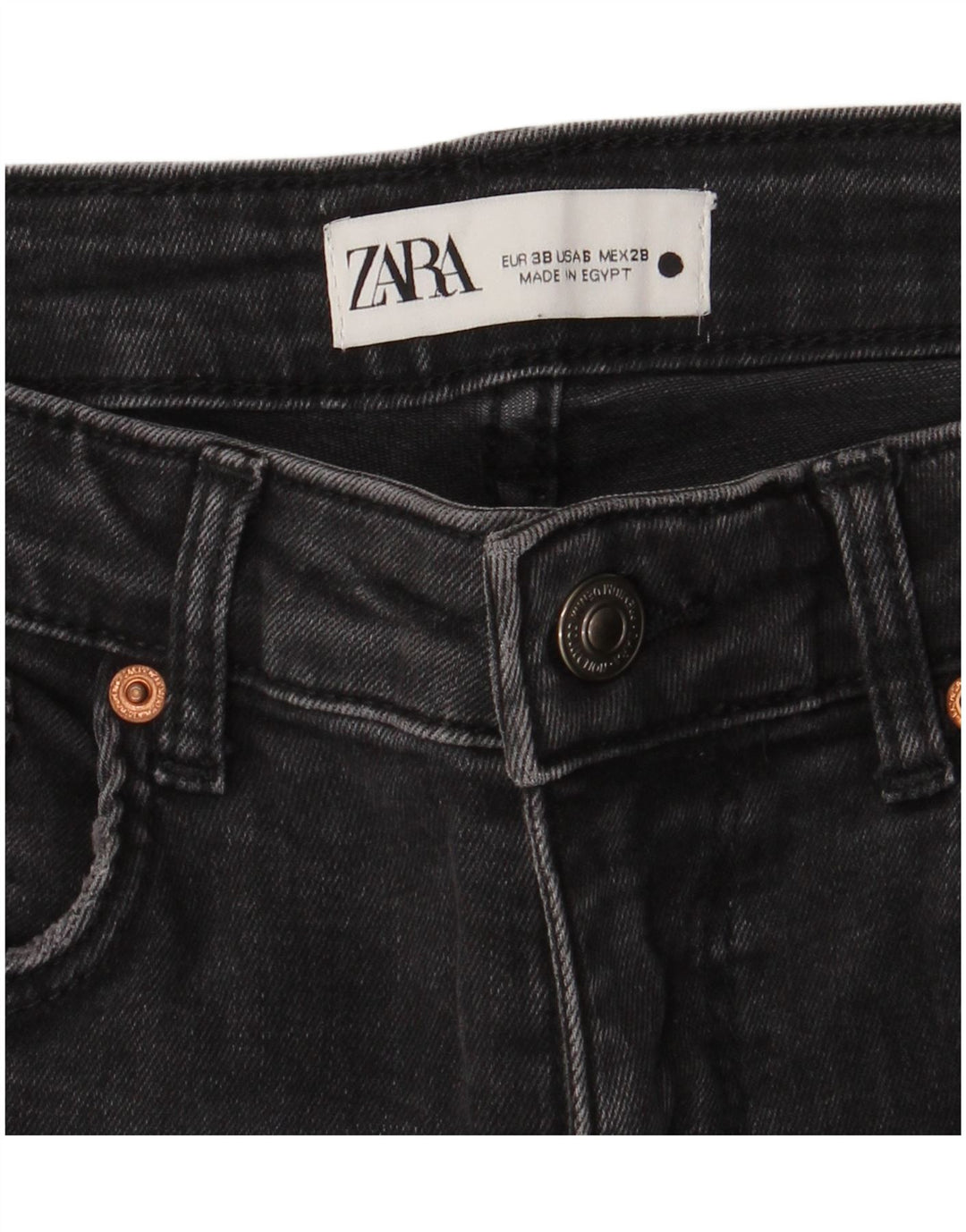 Zara Dame Slim Jeans EU 38 Small W28 L25 Grå