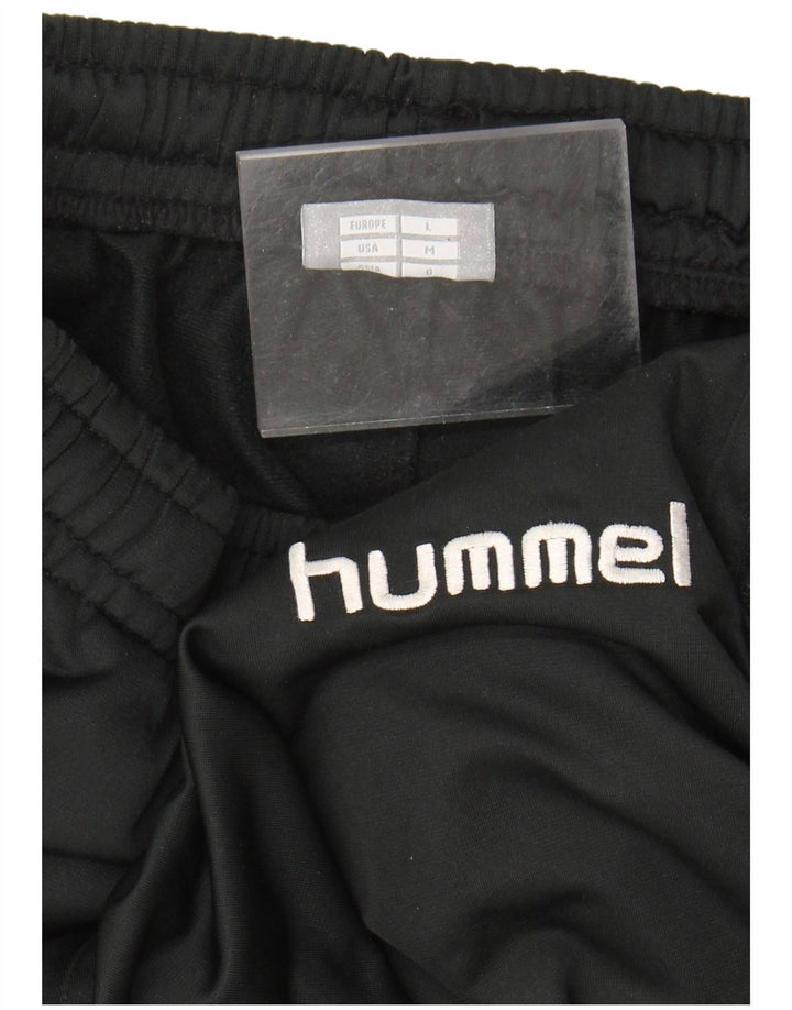 HUMMEL Mens Graphic Tracksuit Trousers Large Black Polyester