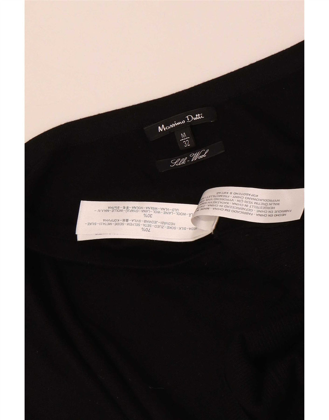 Massimo Dutti Womens One Shoulder Jumper Dress UK 12 Medium Black Silk