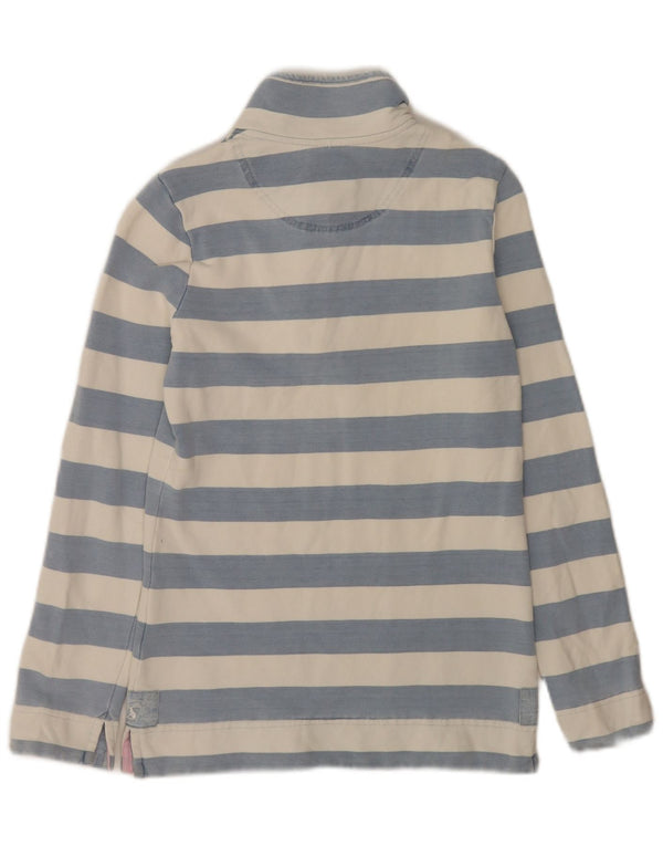 Joules Damen-Sweatshirt mit Reißverschluss am Hals, Gr. 6, XS, blau gestreift, Baumwolle