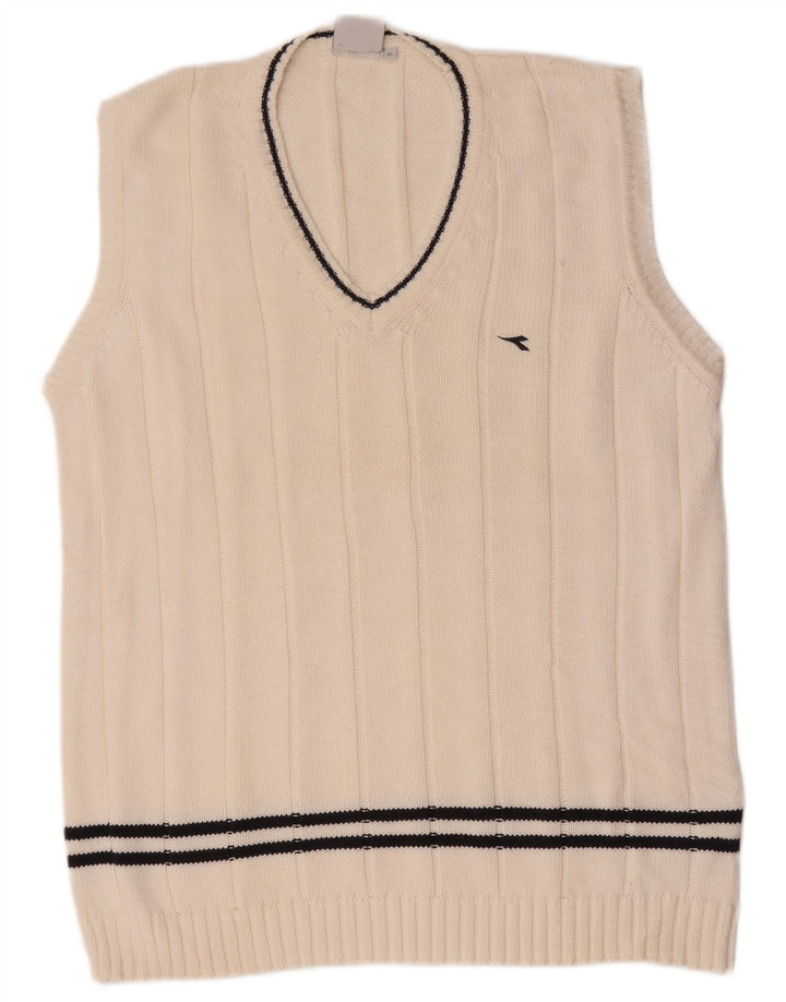 Diadora Mens Vest Tank Top XL White Cotton