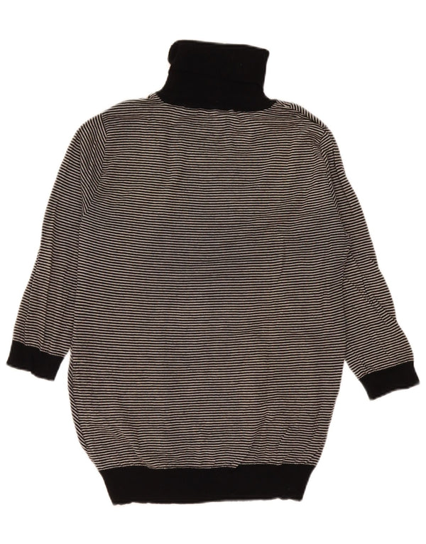 Max Mara Dame Weekend Rullehals Sweater UK 20 2XL Sort Stribet