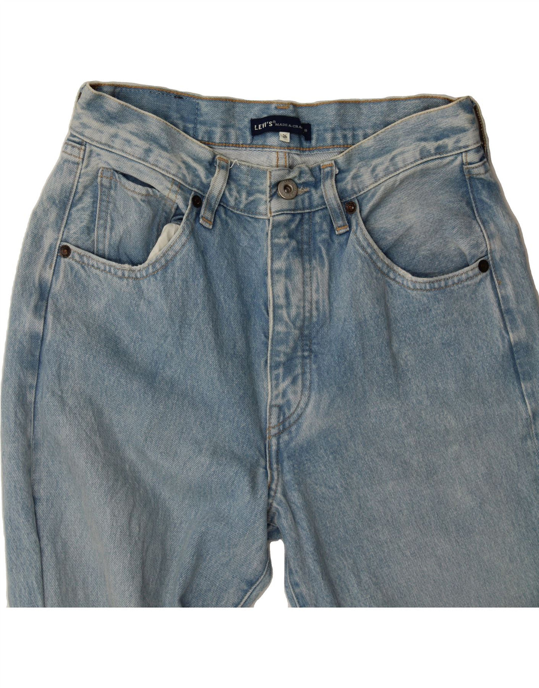LEVI'S Womens Bootcut Jeans W26 L27  Blue Cotton Vintage Levi's and Second-Hand Levi's from Messina Hembry 
