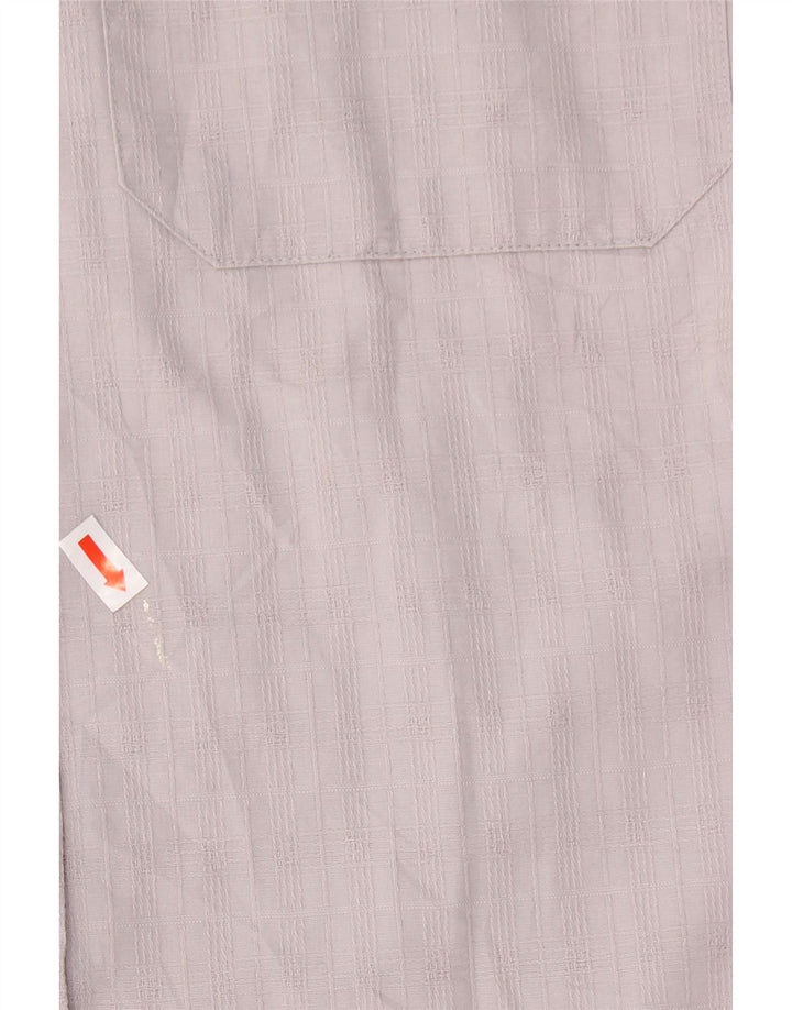 CAMEL ACTIVE Mens Short Sleeve Shirt Large Grey Check Cotton