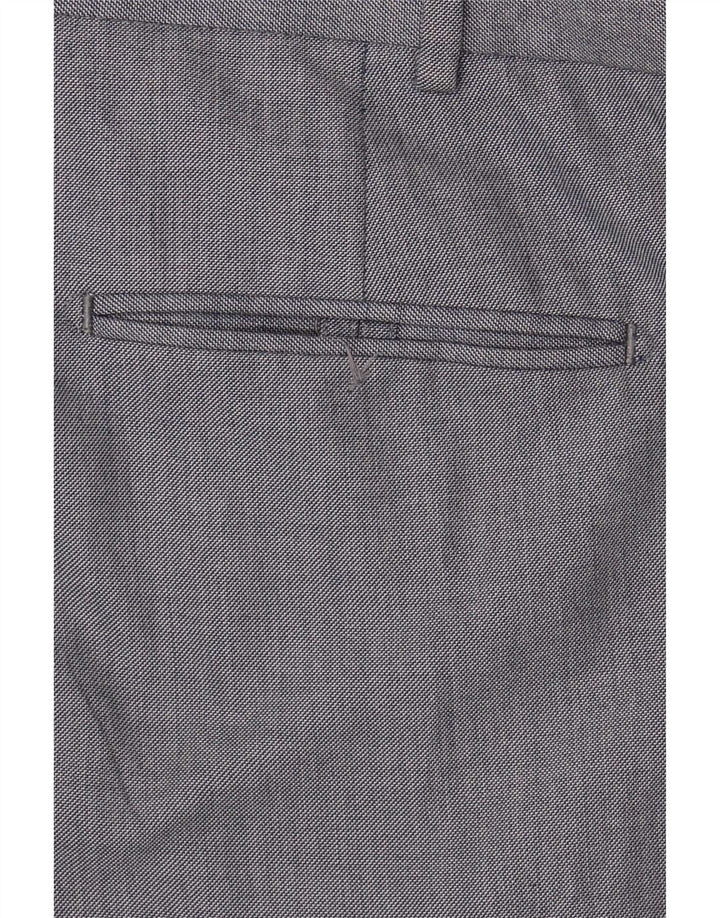 Gerade Herren-Anzughose von Marks & Spencer, W38, L29, Blau, Polyester