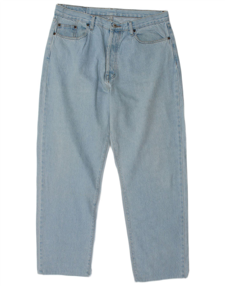 SCHOTT Mens Tapered Jeans W34 L30 Blue