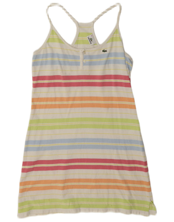 Lacoste Womens Sleeveless T-Shirt Dress Size 42 Large Multicoloured Striped