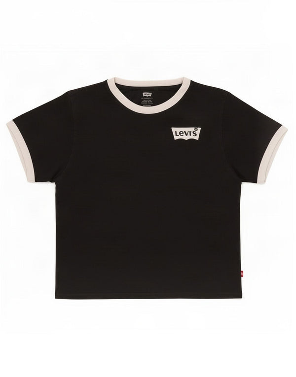 Levi's Womens Oversized T-Shirt Top UK 6 XS Black Colourblock