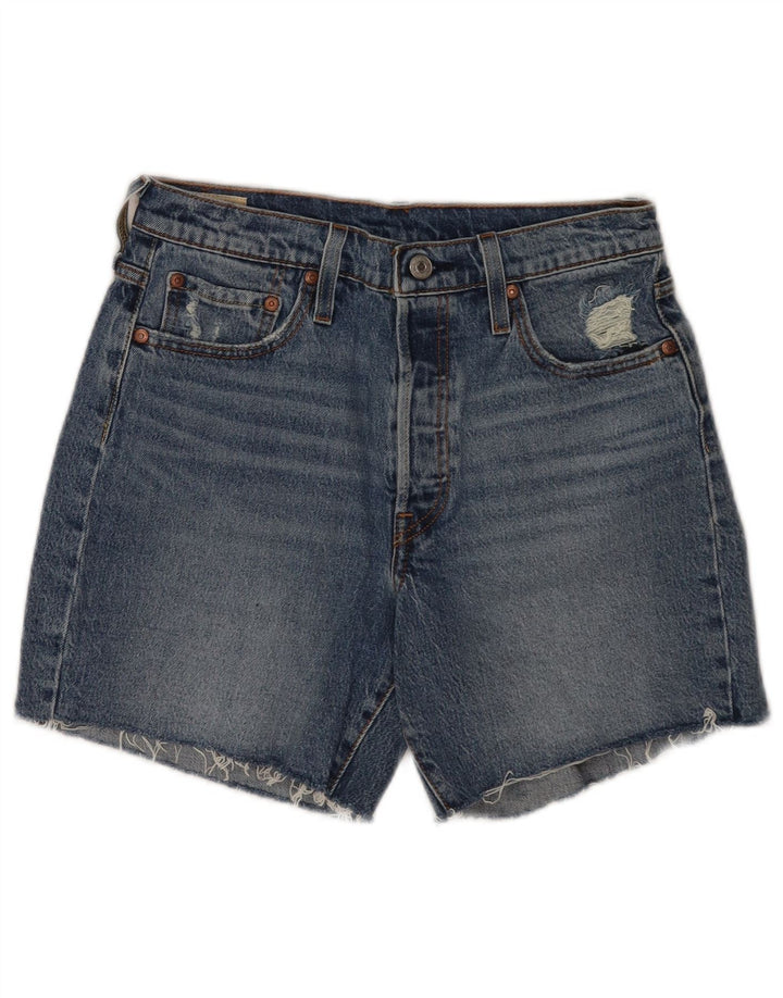 Levi's Damen 501 Jeansshorts W28 mittelblaue Baumwolle