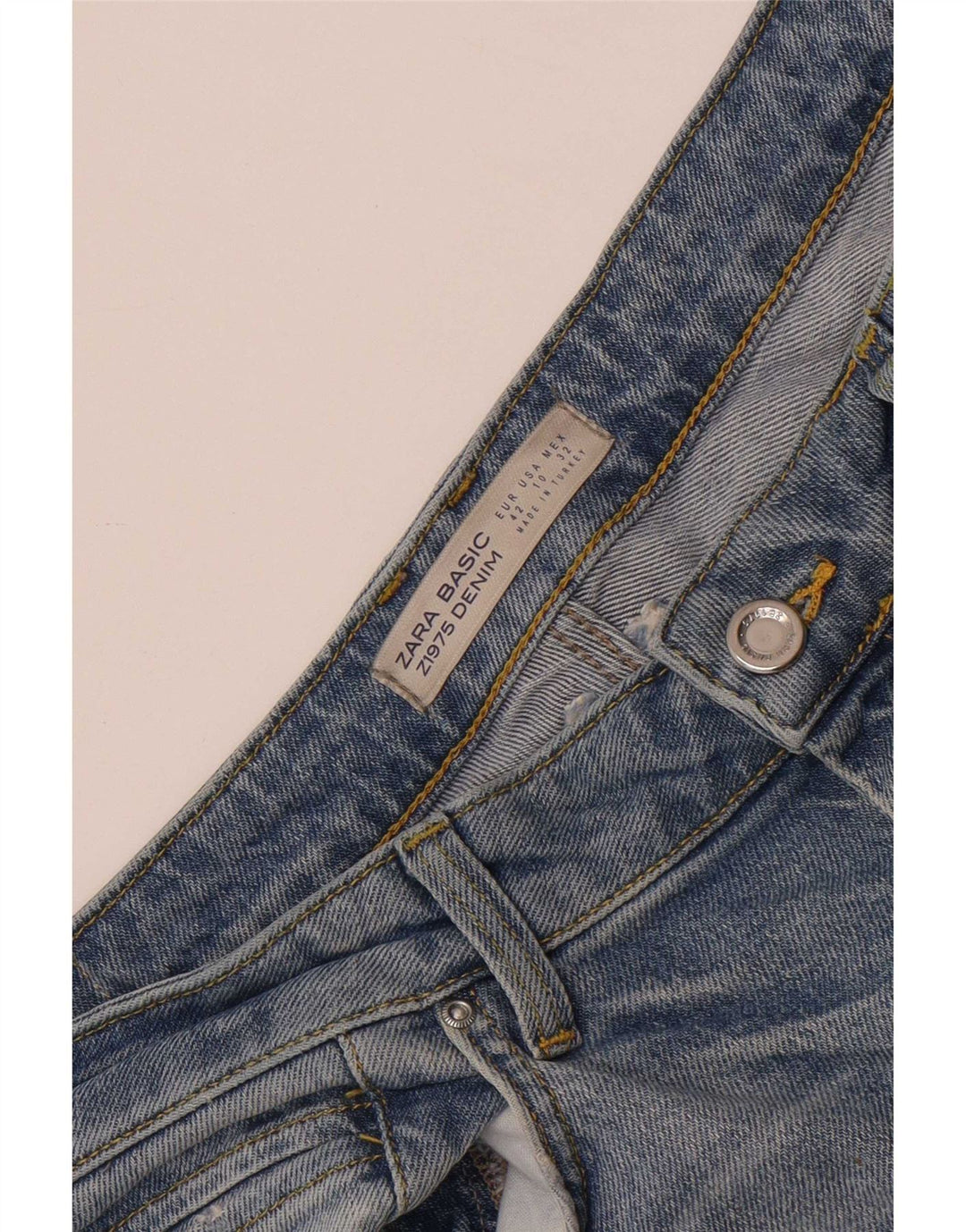 Jeans svasati da donna Zara EU 42 Large W32 L34 Blu