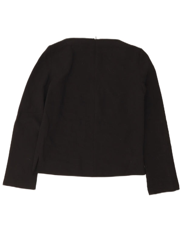 Zara Womens Top Long Sleeve UK 6 XS Black Polyester