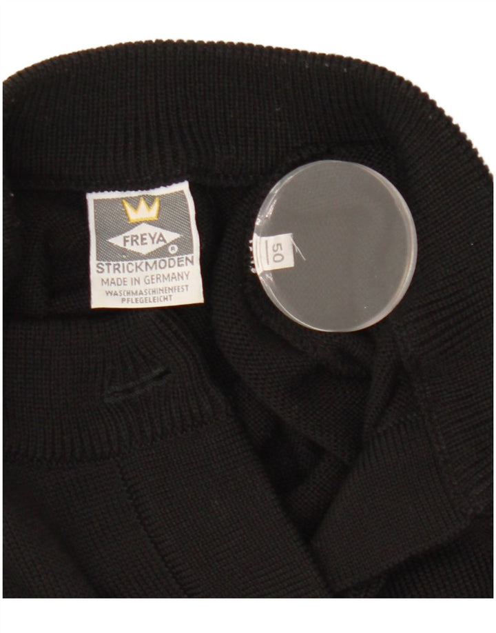 Strickmoden Damen Strickjacke Pullover EU 50 2XL Schwarz Polyacryl