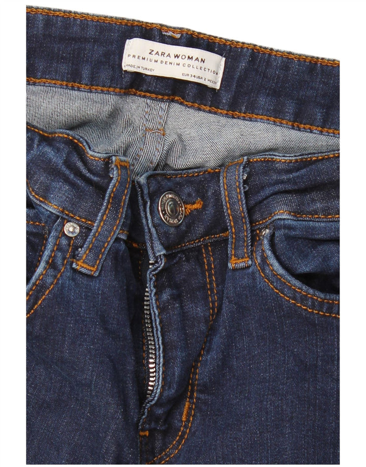 ZARA Dame Flared Jeans EU 34 2XS W24 L31 Blå