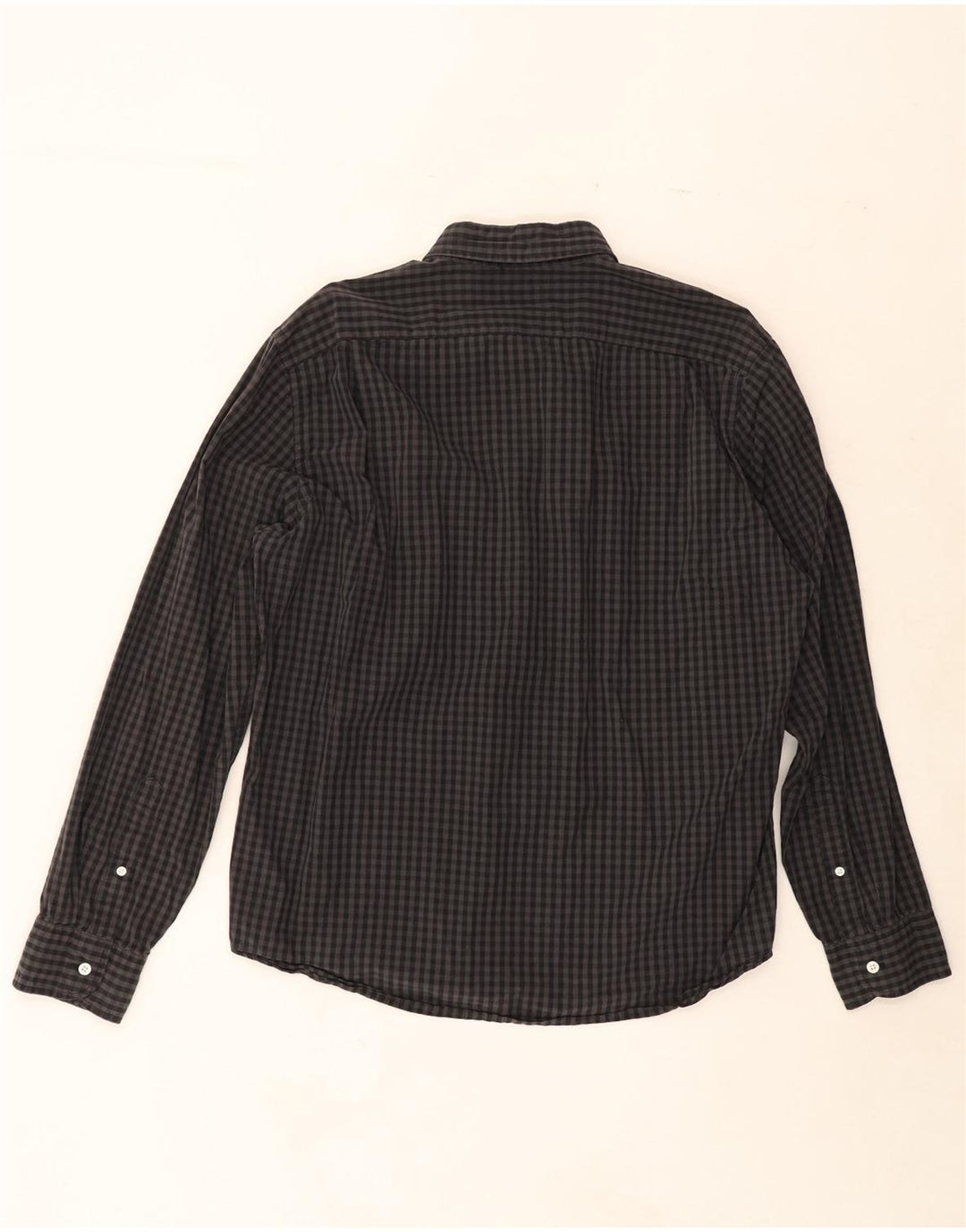 J. CREW Mens Shirt XL Grey Gingham Cotton Vintage J. Crew and Second-Hand J. Crew from Messina Hembry 