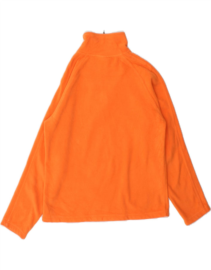 REEBOK Womens Oversized Zip Neck Fleece Jumper UK 10 Small Orange Vintage Reebok and Second-Hand Reebok from Messina Hembry 