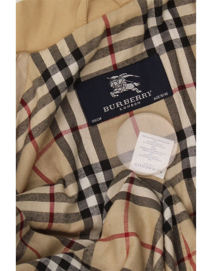 Burberry Boys Windbreaker Jacket 15-16 Years Beige Cotton