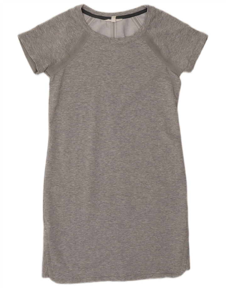 Abito T-shirt da donna Athleta UK 10 Piccolo poliestere screziato grigio
