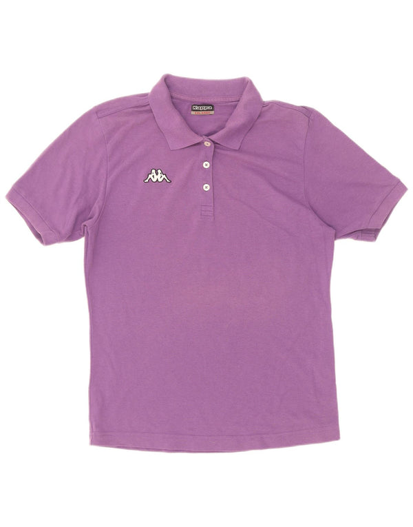 Kappa Damen Poloshirt UK 20 2XL Lila Baumwolle