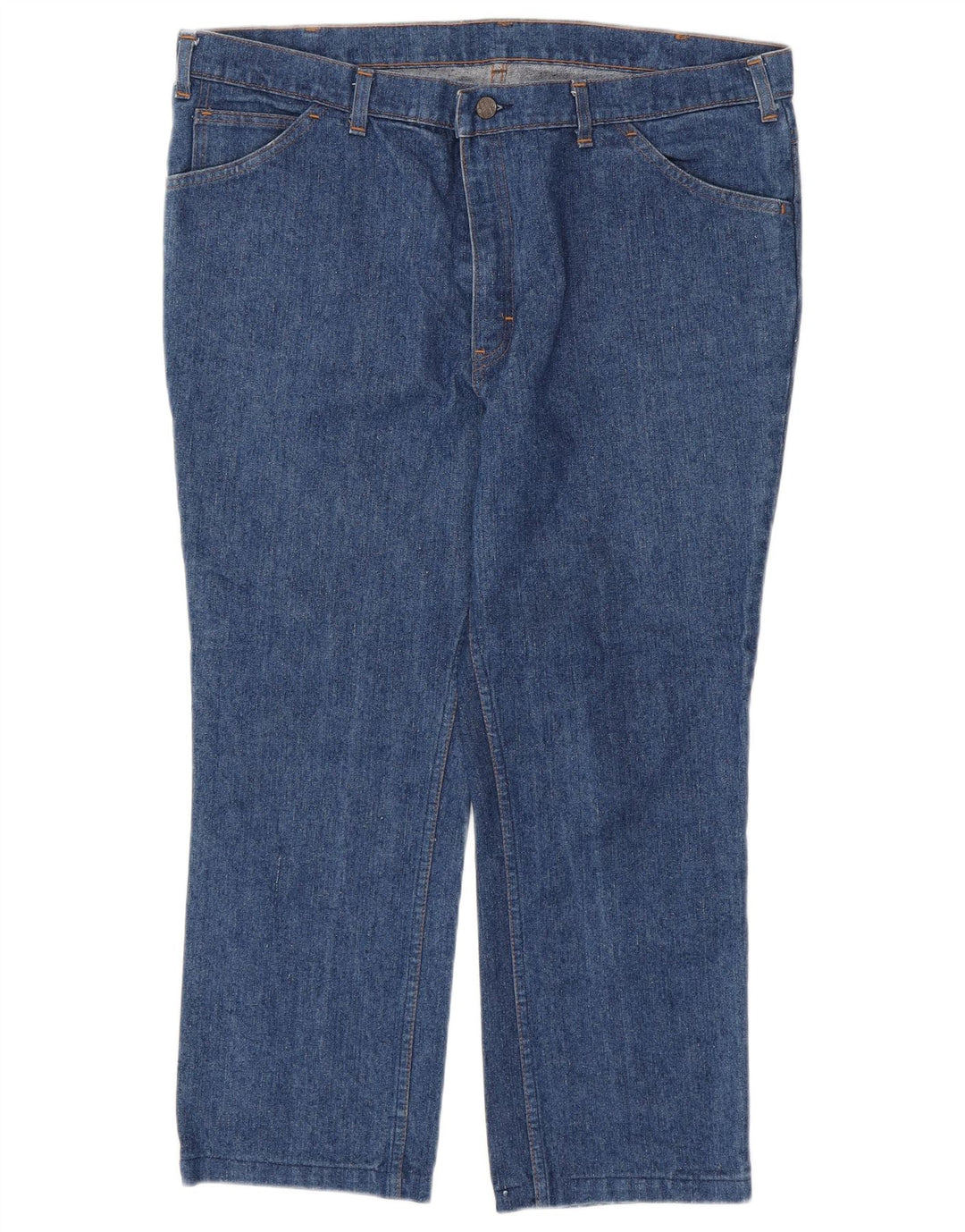 VINTAGE Mens Cropped Jeans W38 L25 Blue
