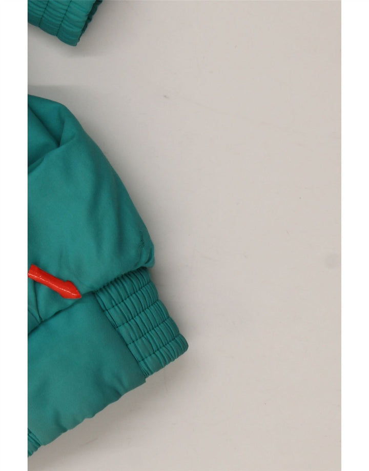 Sergio Tacchini Womens Loose Fit Crop Padded Jacket IT 42 Medium Turquoise