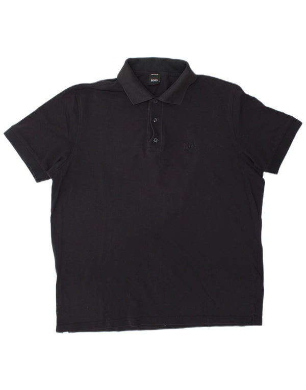Hugo Boss Herre Polo Shirt XL Sort Bomuld