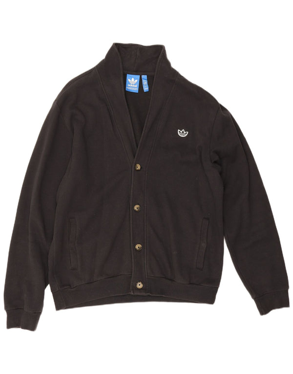 Giacca da ginnastica da uomo Adidas Large in cotone nero