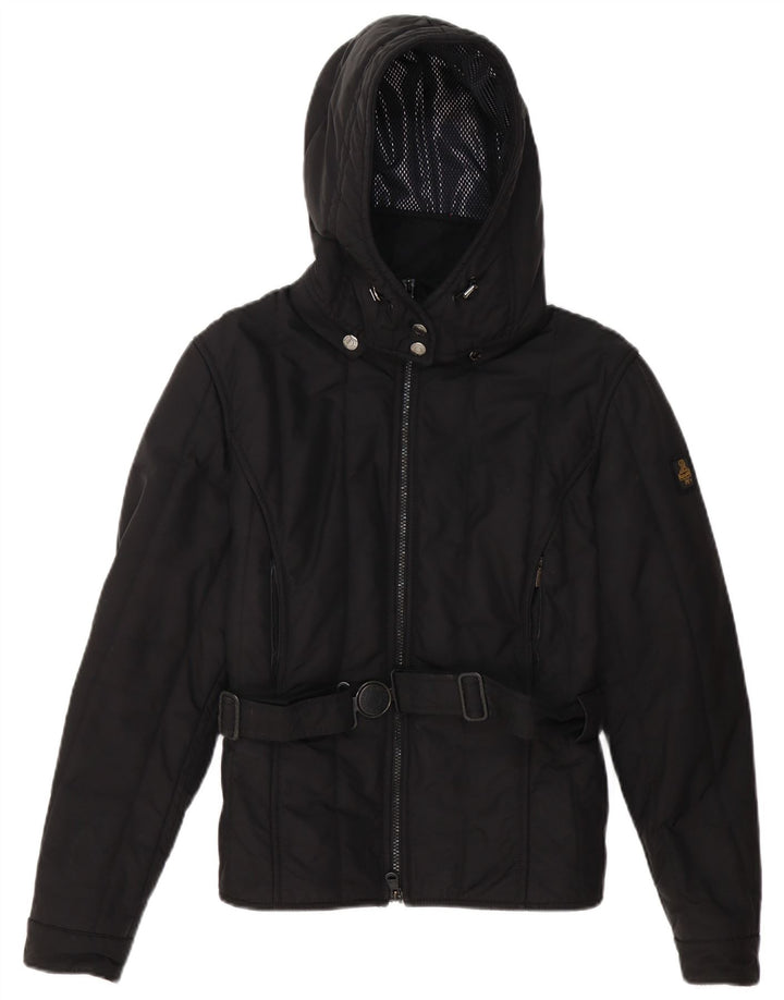 Refrigiwear Womens Hooded Padded Jacket IT 46 Large Black Polyester
