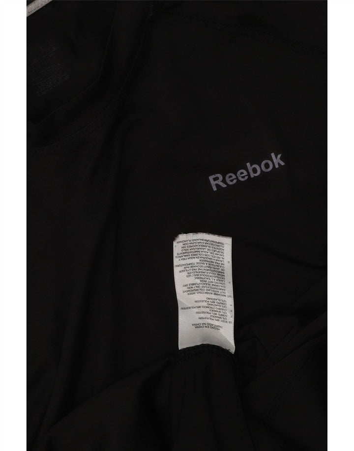 Reebok Mens Top Long Sleeve Small Black Polyester