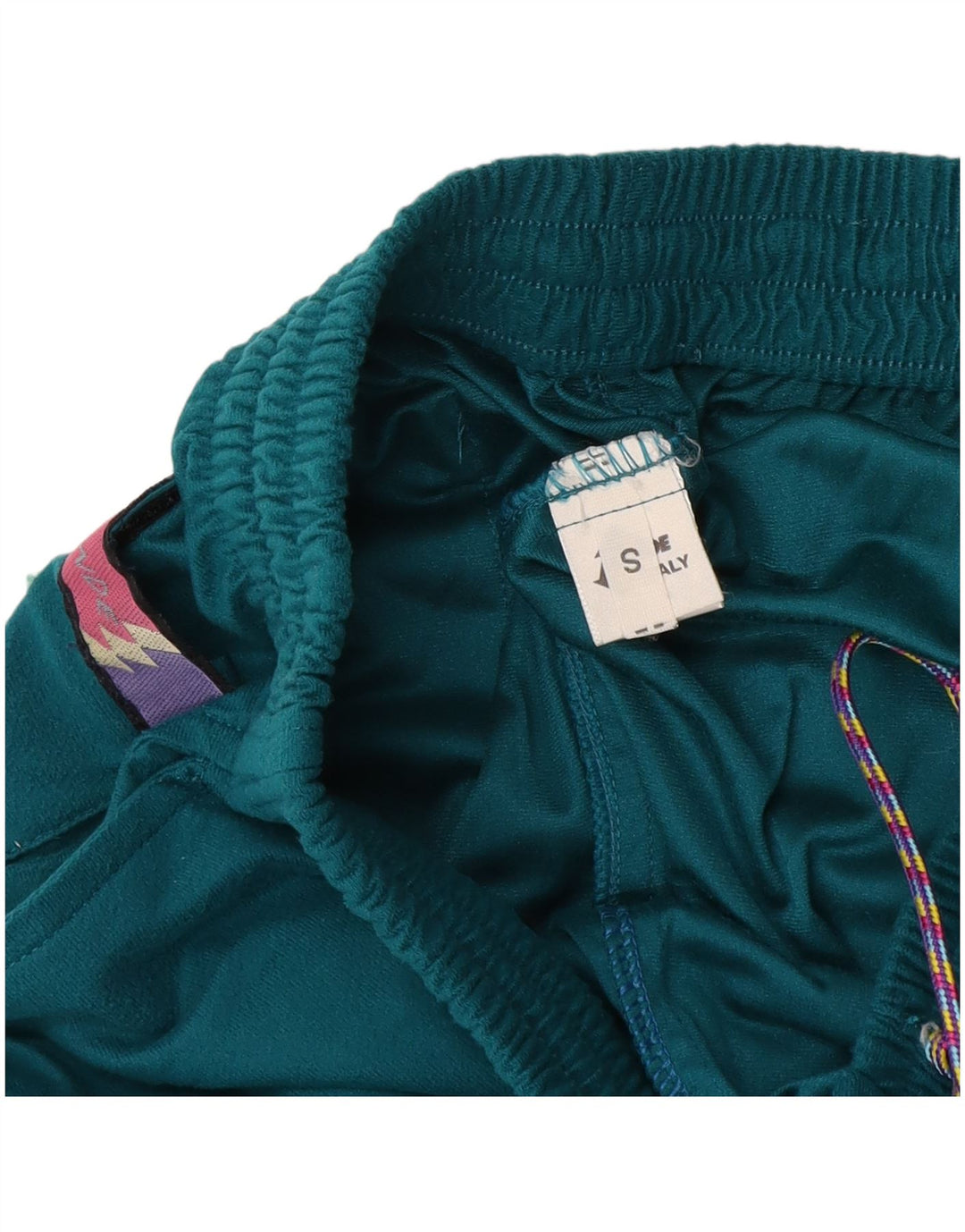 Vintage Mens Graphic Full Tracksuit Small  Green Colourblock Polyester