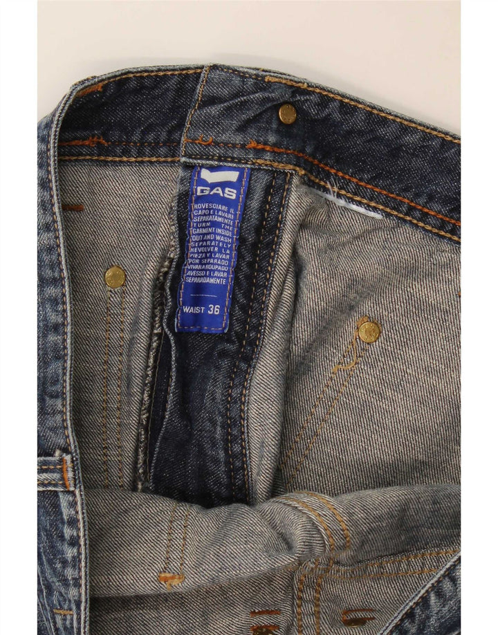 Gas Mens Wide Leg Jeans W36 L36 Blue