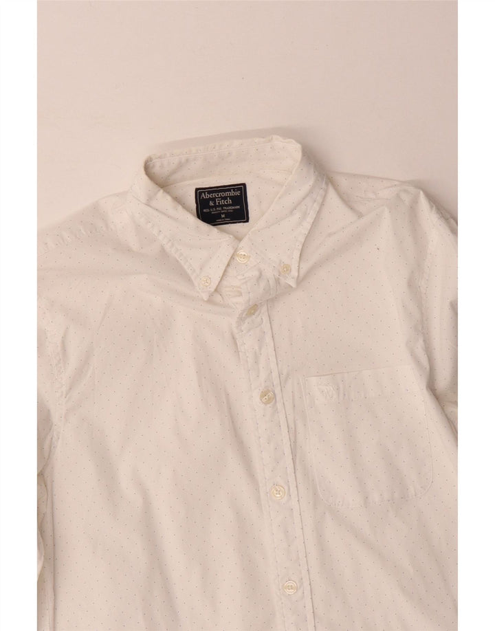 Abercrombie & Fitch Mens Shirt Medium White Spotted