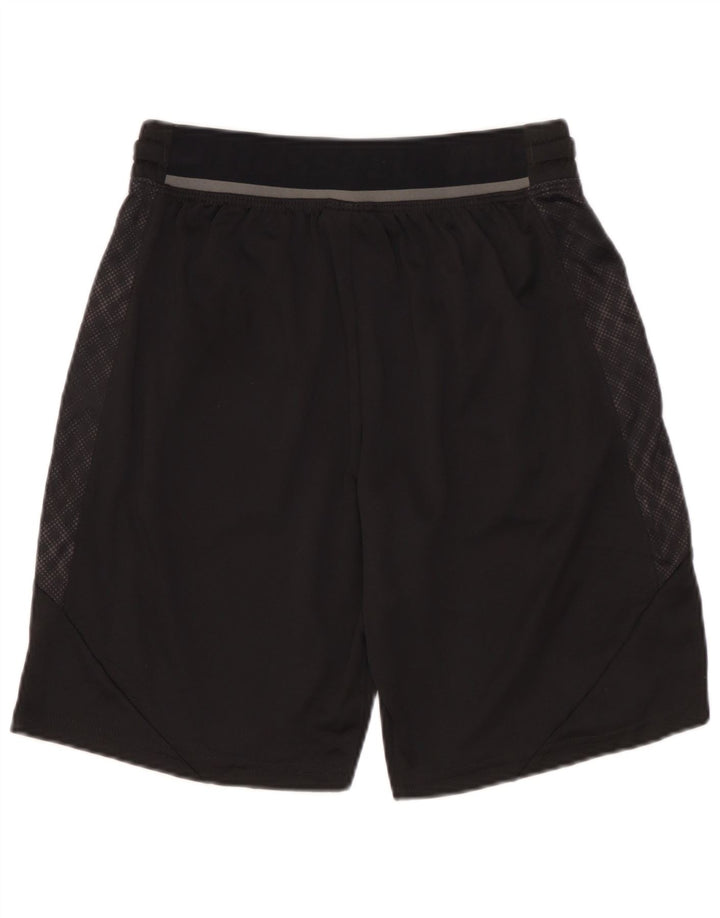RUSSELL ATHLETIC Boys Sport Shorts 10-11 Years Large Black Polyester