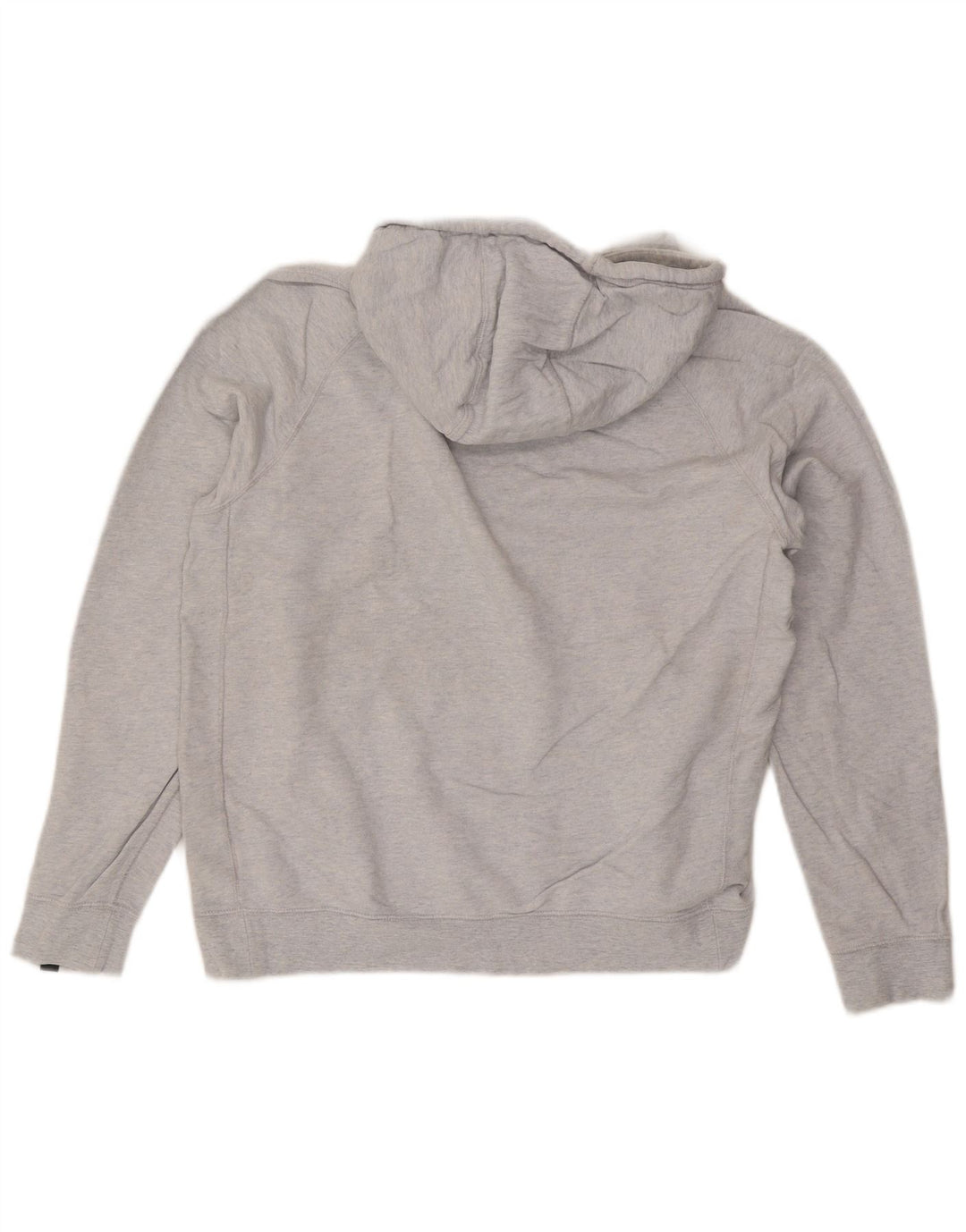 Nike Womens Graphic Hoodie Jumper UK 14 Medium Grey Flecked
