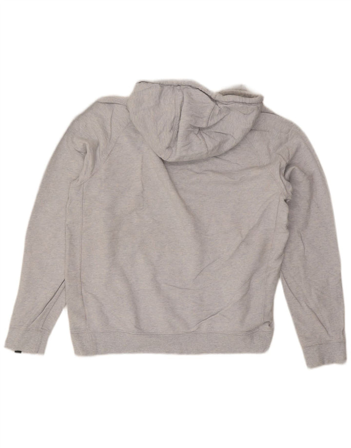 Nike Womens Graphic Hoodie Jumper UK 14 Medium Grey Flecked
