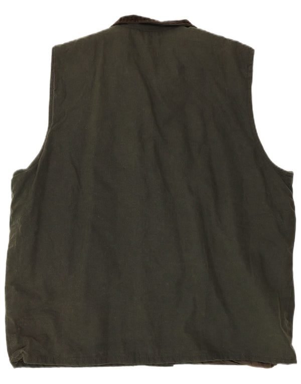 Мужской жилет из вощеного хлопка Walker and Hawkes UK 42 XL с цветными блоками цвета хаки