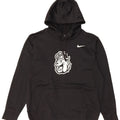 NIKE Herre Dri Fit grafisk hættetrøje Jumper Stor sort polyester