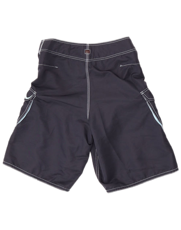 Quiksilver Mens Graphic Cargo Swimming Shorts Medium  Navy Blue Polyester