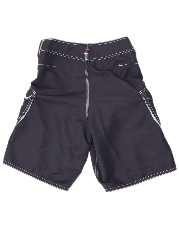 Quiksilver Mens Graphic Cargo Swimming Shorts Medium  Navy Blue Polyester
