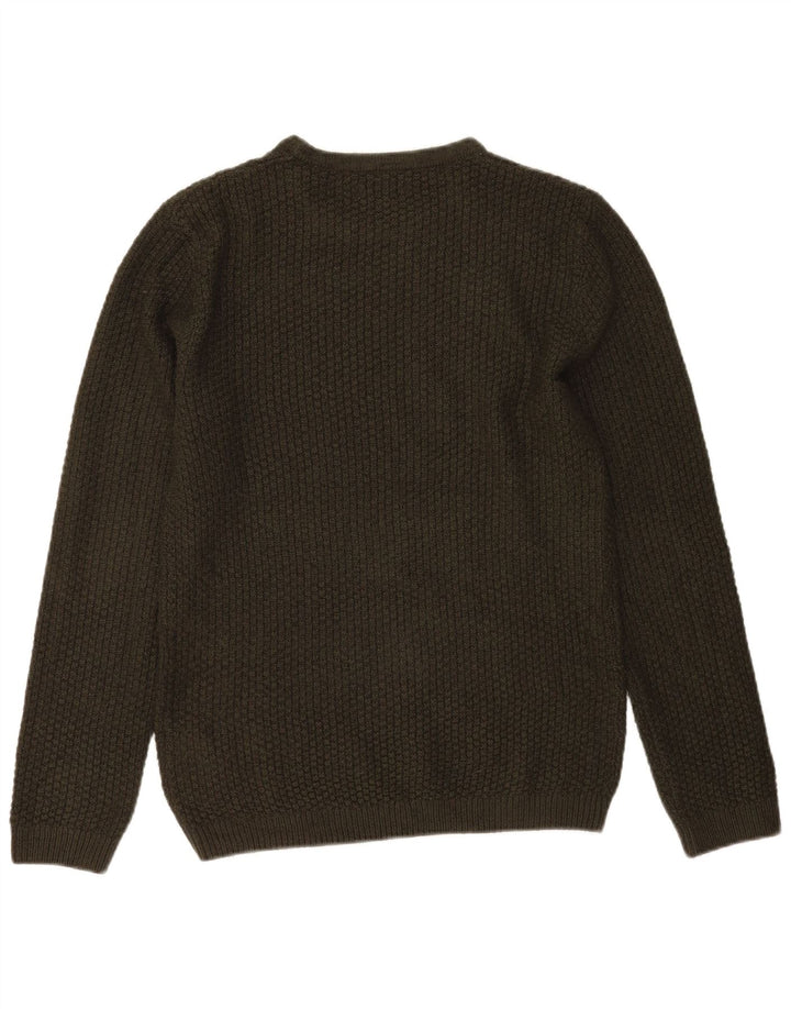 Jack & Jones Herre Crew Neck Jumper Sweater Small Khaki Akryl