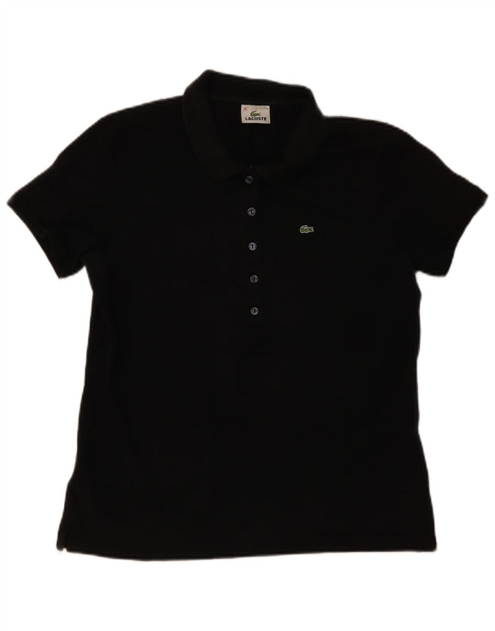 Lacoste Womens Polo Shirt Size 48 XL Black Cotton