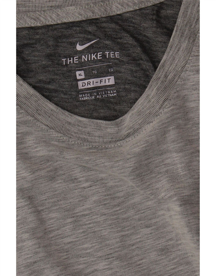 NIKE Mens Dri Fit Graphic T-Shirt Top XL Grey Vintage Nike and Second-Hand Nike from Messina Hembry 