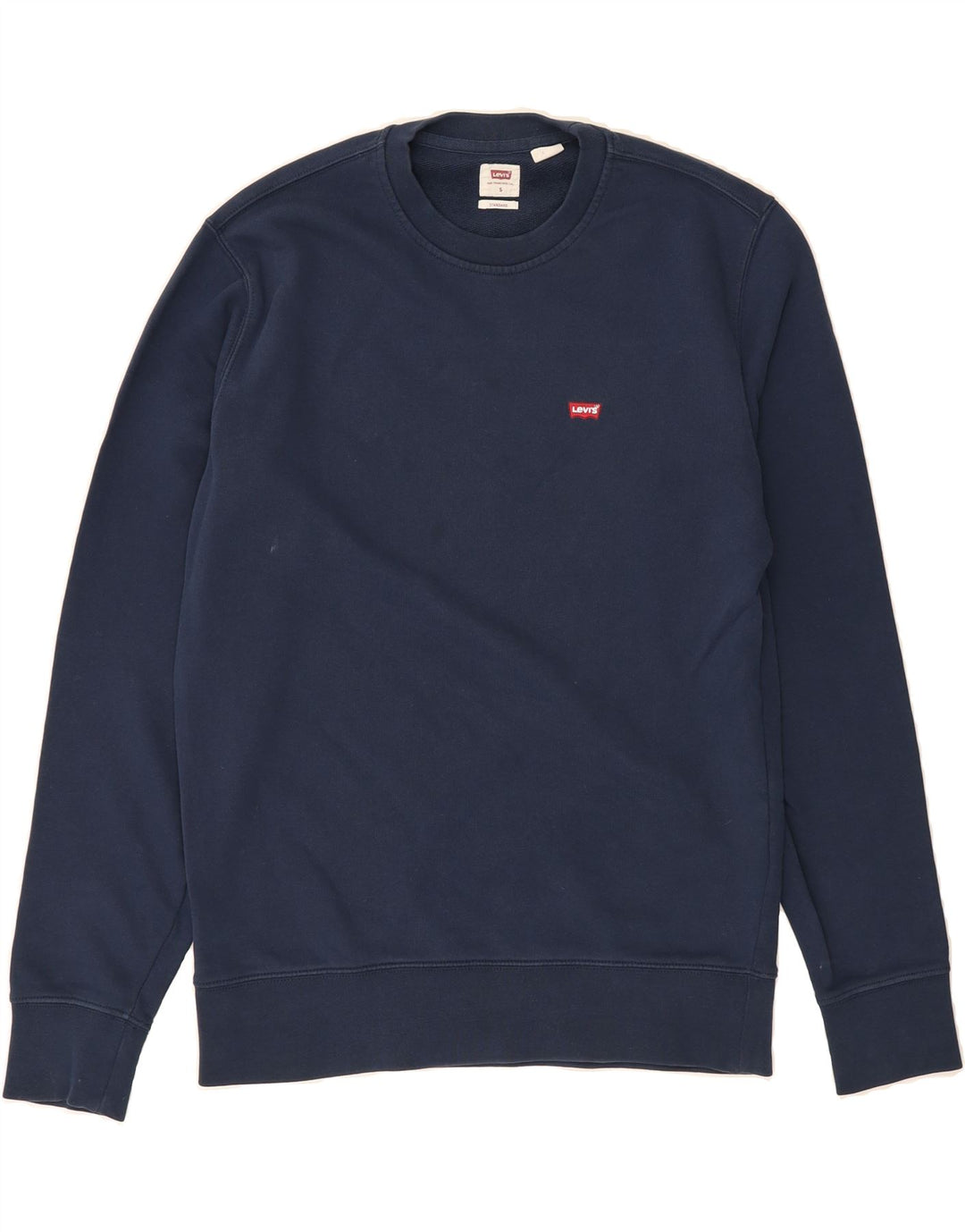 LEVI'S Mens Sweatshirt Jumper Small Navy Blue Cotton Vintage Levi's and Second-Hand Levi's from Messina Hembry 