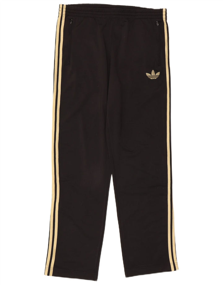 Adidas Mens Tracksuit Trousers Medium Black Colourblock Polyester