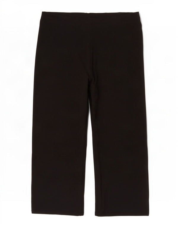 Pantaloni da tuta da donna Marks & Spencer a gamba larga UK 20 2XL Viscosa nera