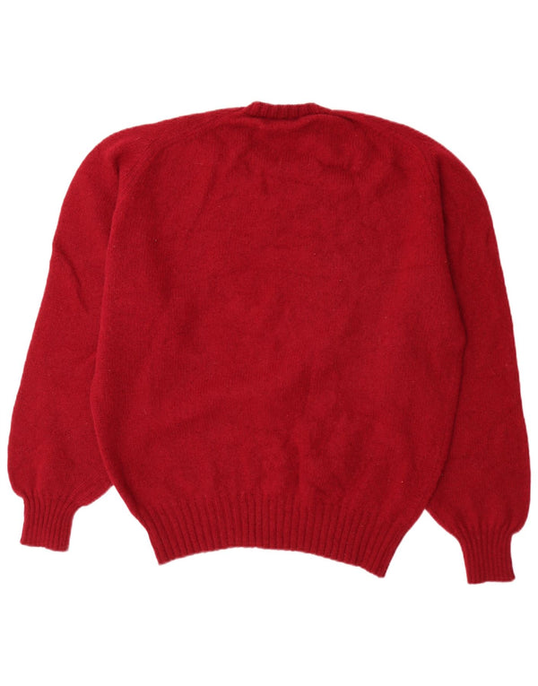 Vintage Ανδρικό πουλόβερ με λαιμόκοψη UK 46 XL Red New Wool