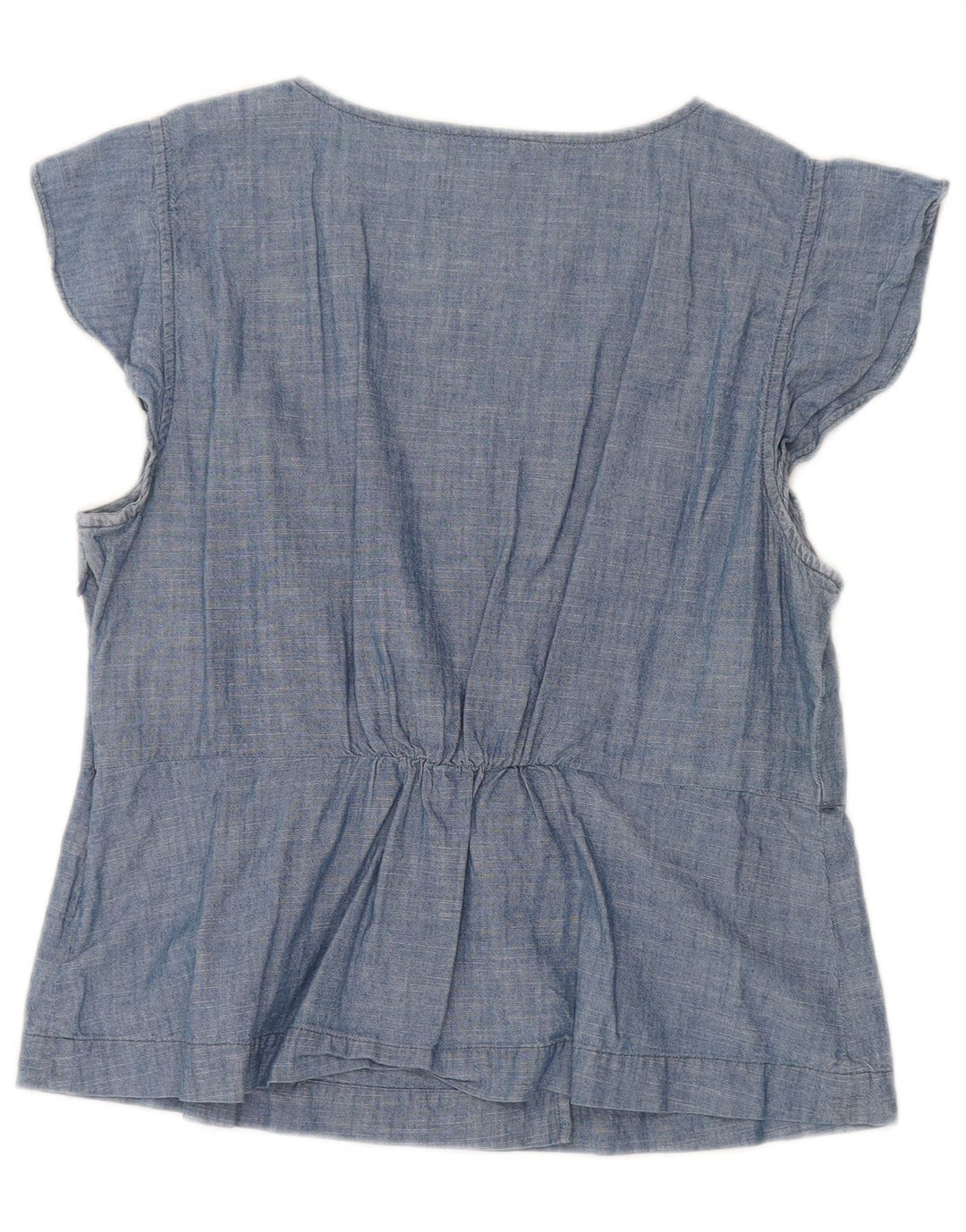 Женская блузка J. CREW Top UK 14, большой синий хлопок
